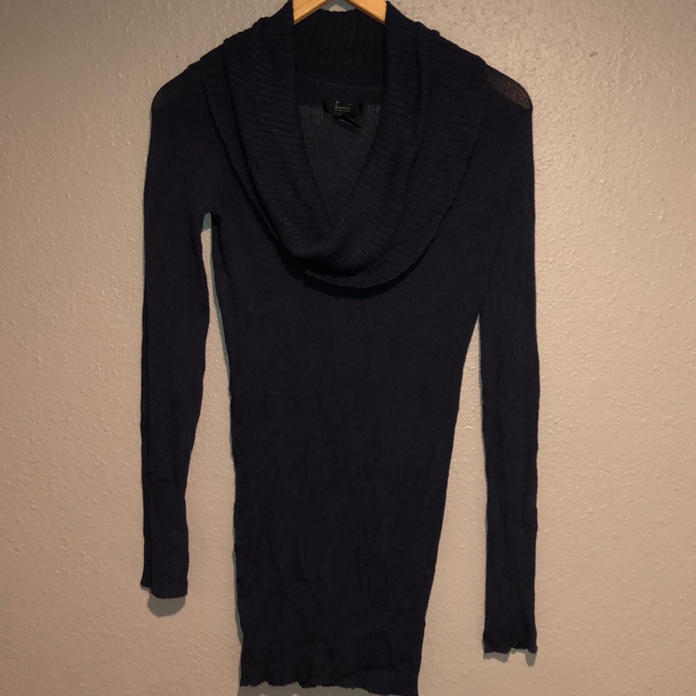 Frenchi low cowl neck tunic sweater